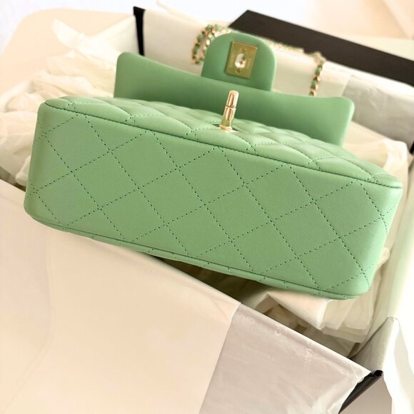 NEW Chanel top handle mini rectangular flap - 23P - Picture 3 of 10